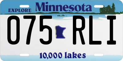 MN license plate 075RLI