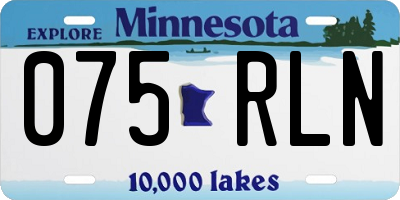 MN license plate 075RLN