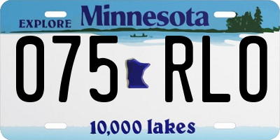 MN license plate 075RLO