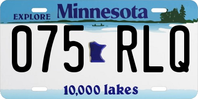 MN license plate 075RLQ