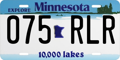 MN license plate 075RLR