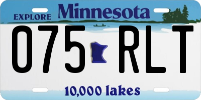 MN license plate 075RLT