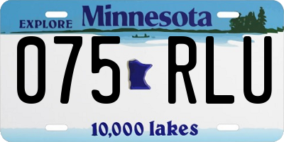 MN license plate 075RLU