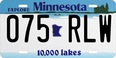 MN license plate 075RLW
