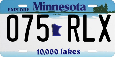 MN license plate 075RLX