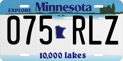 MN license plate 075RLZ