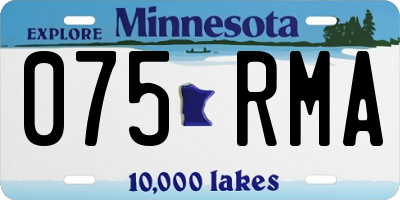 MN license plate 075RMA