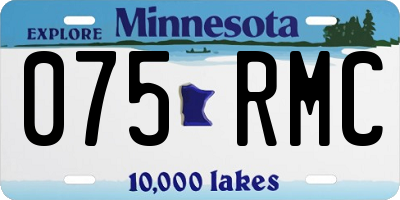 MN license plate 075RMC