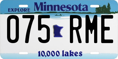 MN license plate 075RME