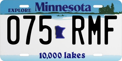 MN license plate 075RMF