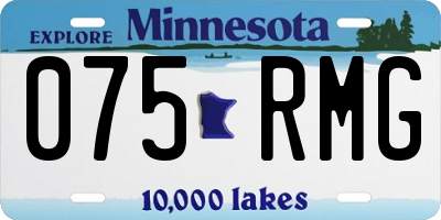 MN license plate 075RMG