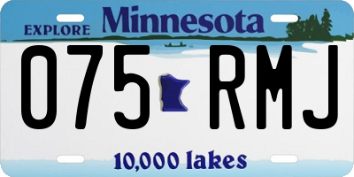MN license plate 075RMJ