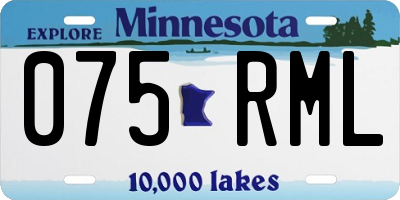 MN license plate 075RML