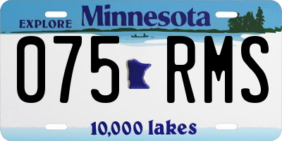 MN license plate 075RMS