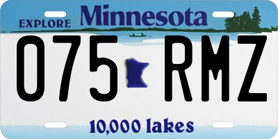 MN license plate 075RMZ