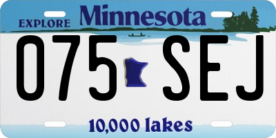 MN license plate 075SEJ