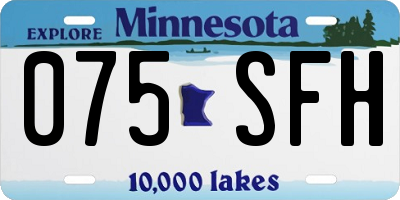 MN license plate 075SFH