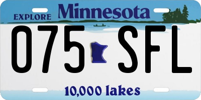 MN license plate 075SFL