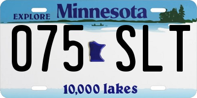 MN license plate 075SLT