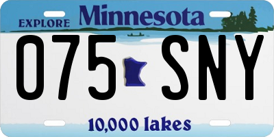 MN license plate 075SNY