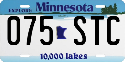 MN license plate 075STC