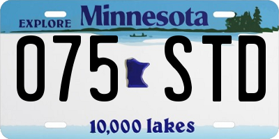 MN license plate 075STD