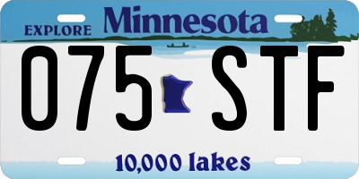 MN license plate 075STF