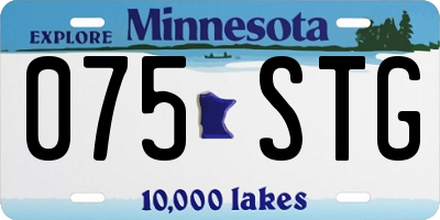 MN license plate 075STG