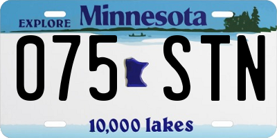 MN license plate 075STN