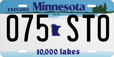 MN license plate 075STO