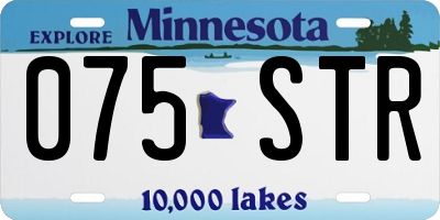 MN license plate 075STR