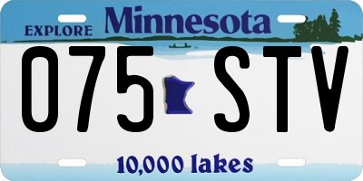 MN license plate 075STV