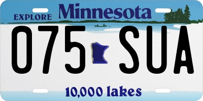 MN license plate 075SUA