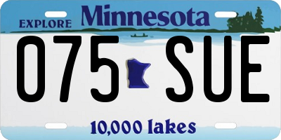 MN license plate 075SUE