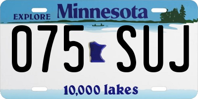 MN license plate 075SUJ
