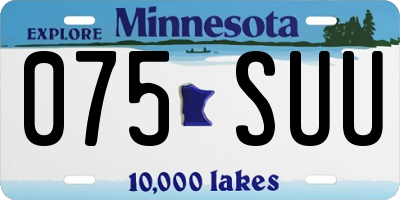 MN license plate 075SUU