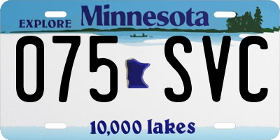 MN license plate 075SVC