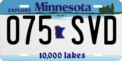 MN license plate 075SVD