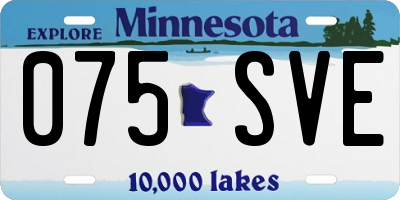 MN license plate 075SVE
