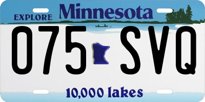 MN license plate 075SVQ