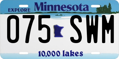 MN license plate 075SWM