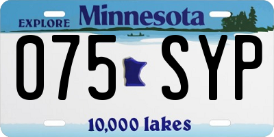 MN license plate 075SYP