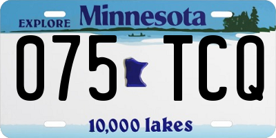 MN license plate 075TCQ