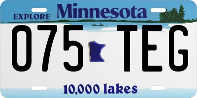MN license plate 075TEG