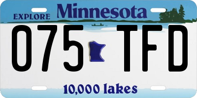 MN license plate 075TFD