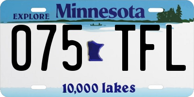 MN license plate 075TFL