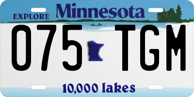 MN license plate 075TGM
