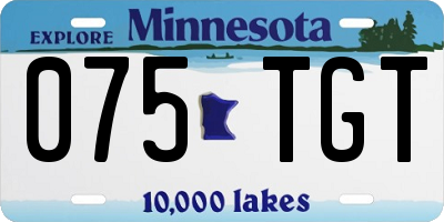 MN license plate 075TGT