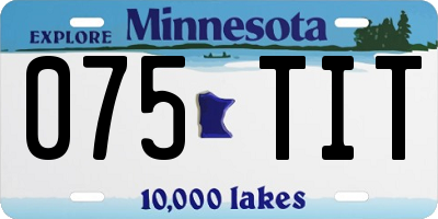 MN license plate 075TIT