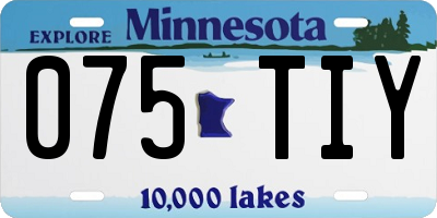 MN license plate 075TIY